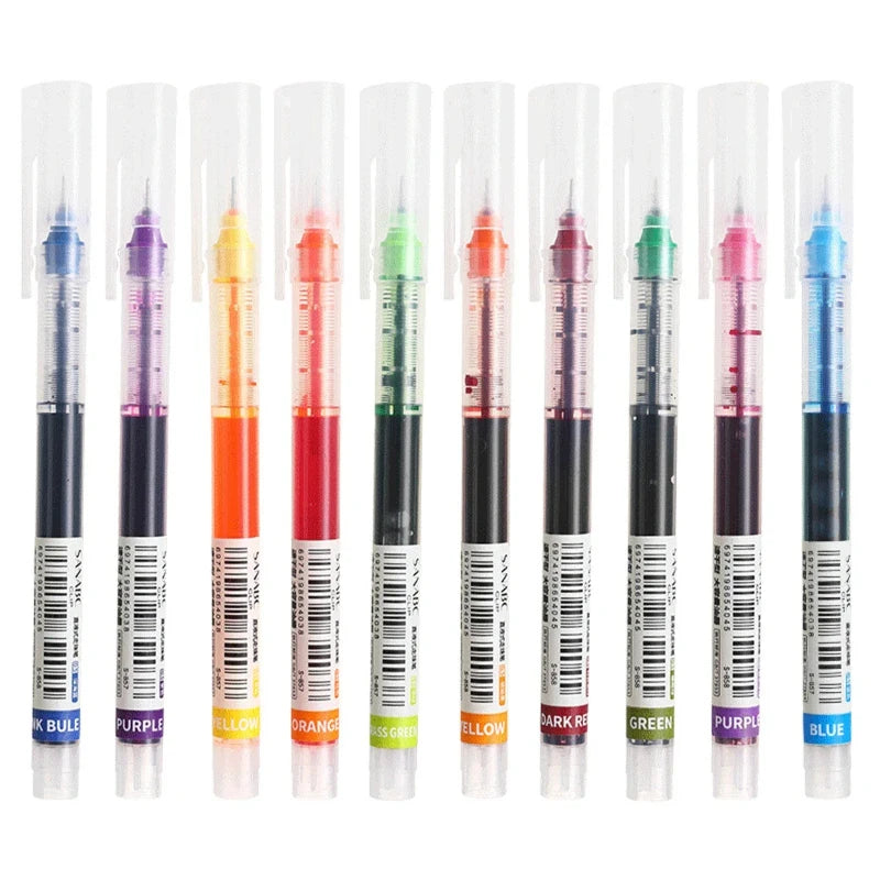 10Pcs High Quality Needle Type Gel Pens.
