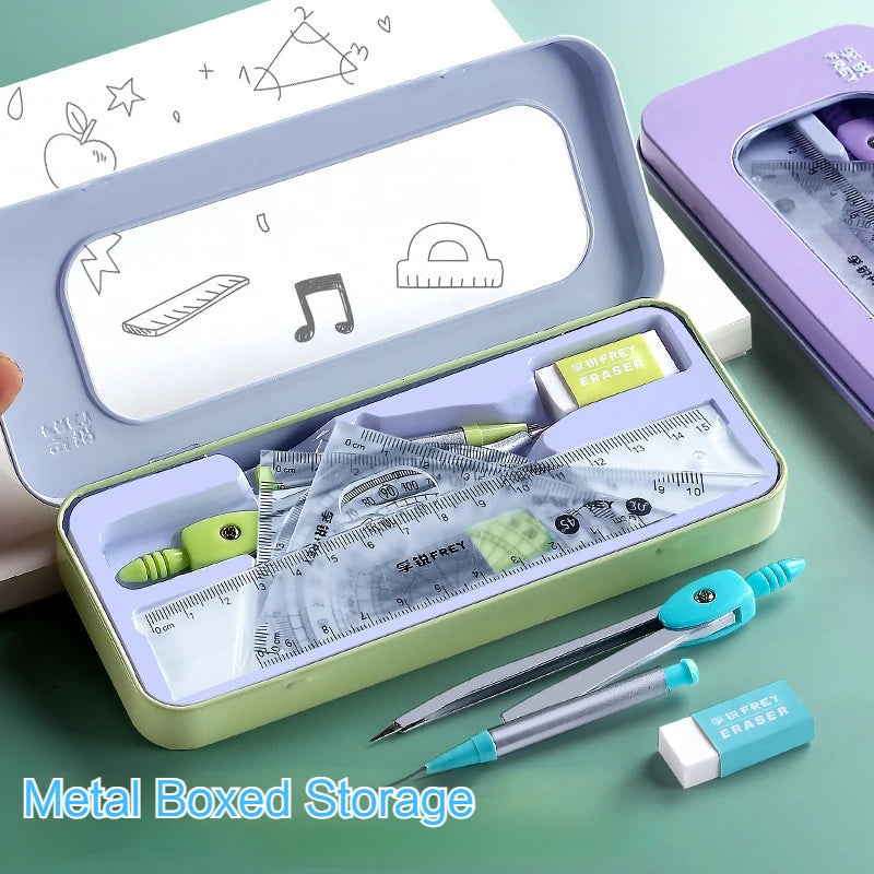 7Pcs/Set Student Compass