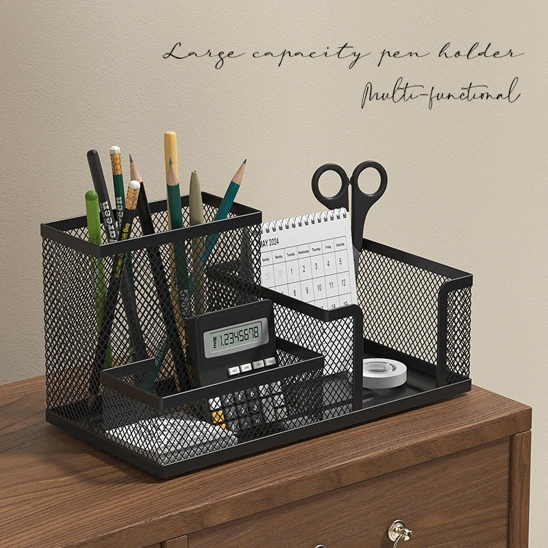 Black Mesh Desk Organizer
