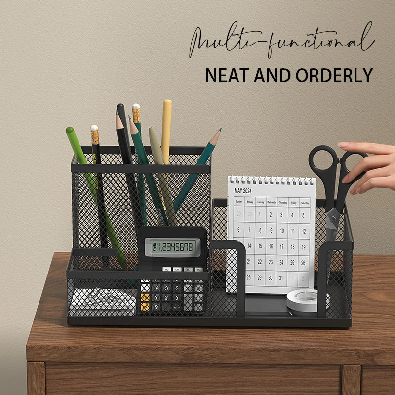 Black Mesh Desk Organizer