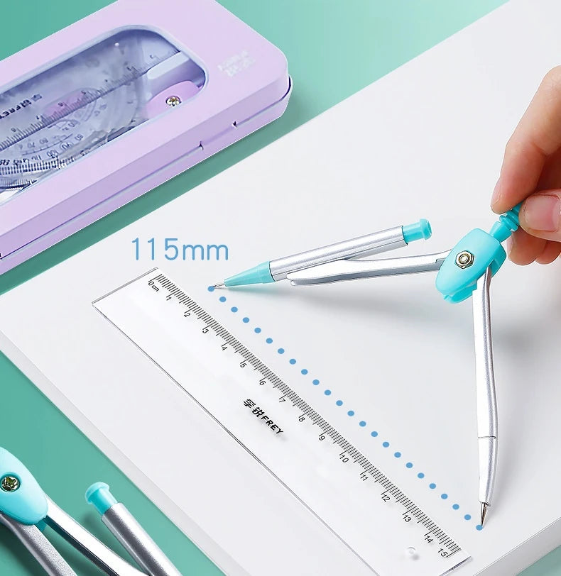 7Pcs/Set Student Compass