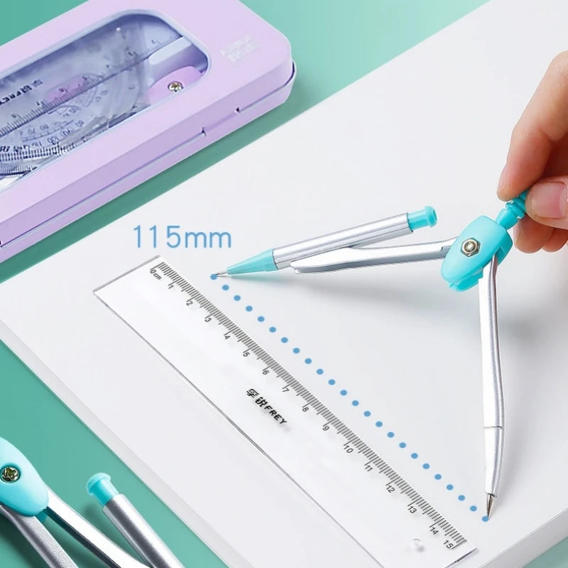 7Pcs/Set Student Compass