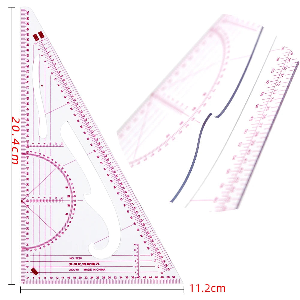4pcs Set Tailor Measuring Ruler Kit DIY Tailor Patterns Sewing Drawing Quilting Tools Clothing Patchwork Cutting Curve Craft