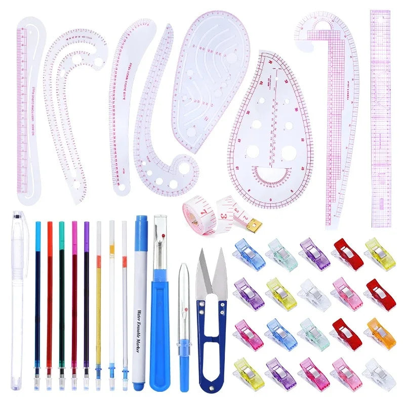 Plastic French Curve Ruler Sewing Set