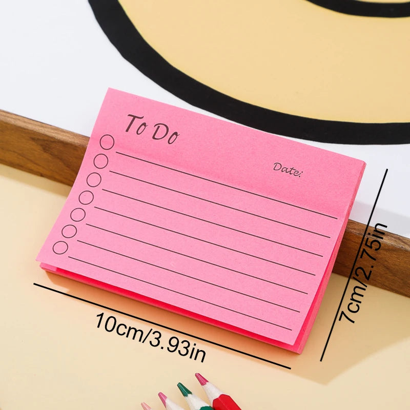 50 sheets Memo Pads Kawaii Solid To Do List Tearable Message Notes Daily Planner Sticky Notes Korean Stationery Writing Pads