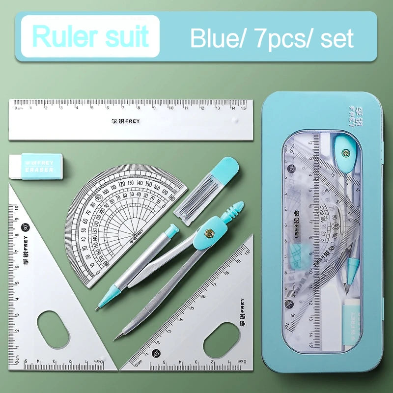 7Pcs/Set Student Compass