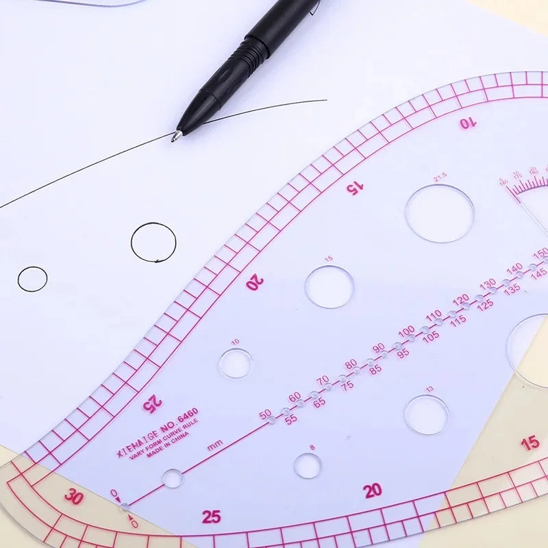 Plastic French Curve Ruler Sewing Set