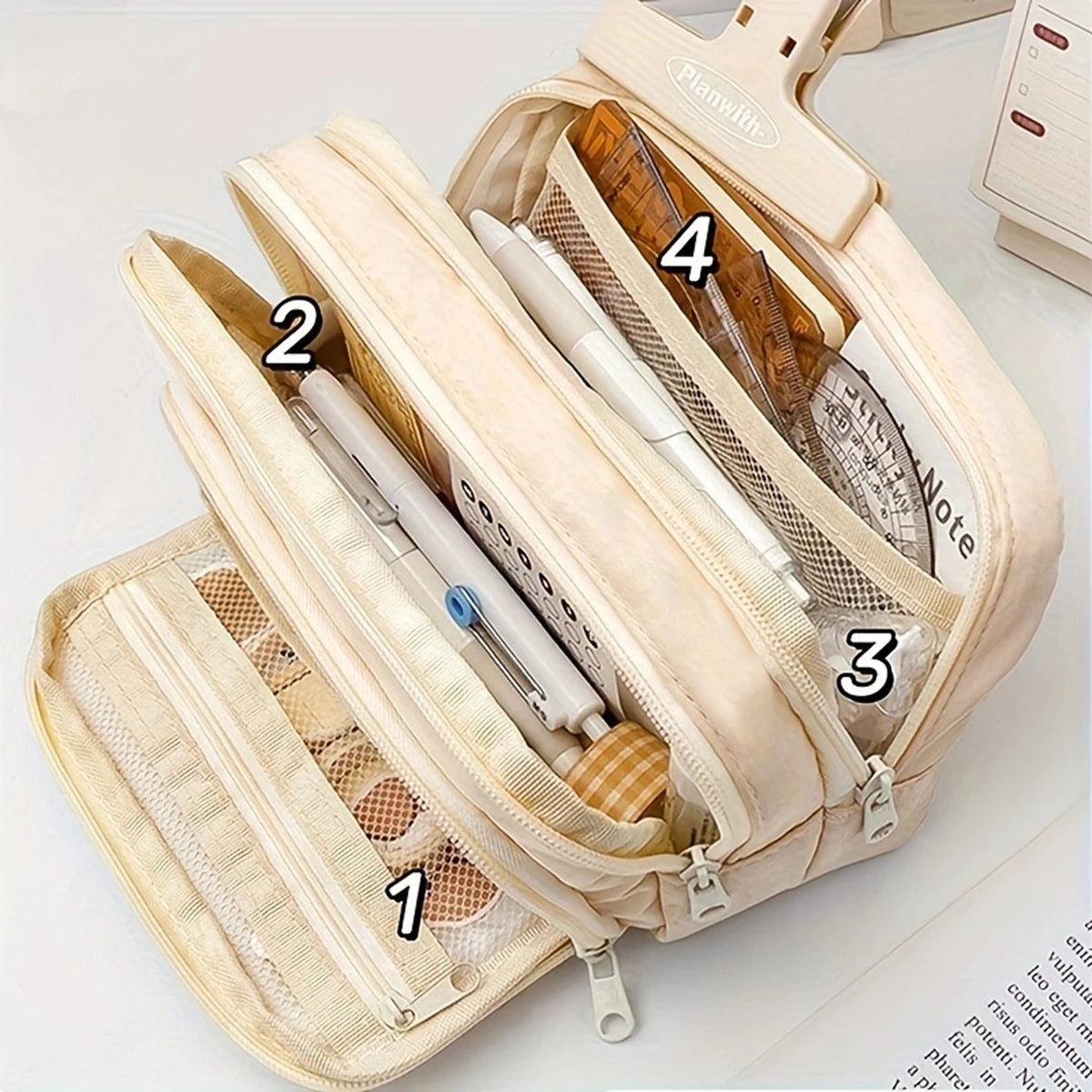 Large Capacity 3 Layers Pen Case