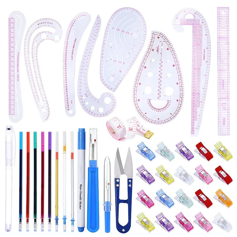 Plastic French Curve Ruler Sewing Set