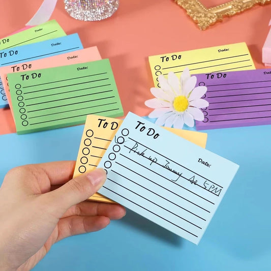 50 sheets Memo Pads Kawaii Solid To Do List Tearable Message Notes Daily Planner Sticky Notes Korean Stationery Writing Pads