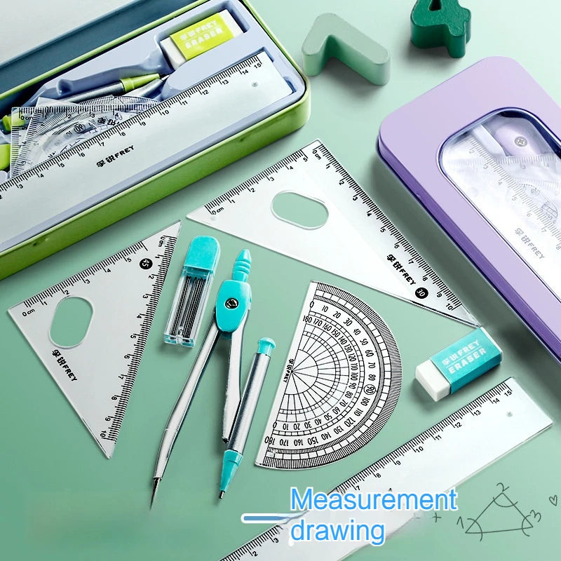 7Pcs/Set Student Compass
