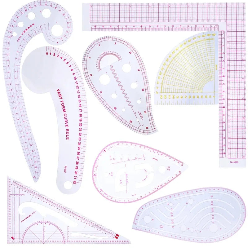 Plastic French Curve Ruler Sewing Set
