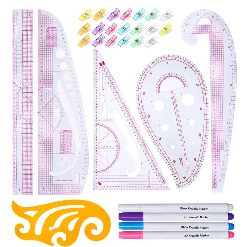 Plastic French Curve Ruler Sewing Set